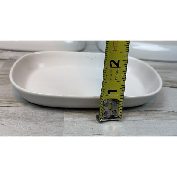 Lot of 5 Vtg Pfaltzgraff United & Delta Airline Service Dishes 7×5 White Ceramic - Picture 7 of 10